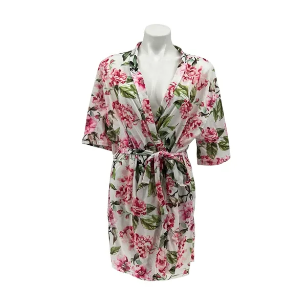 Show Me Your Mumu Brie Floral Wrap Robe Kimono Bridal Getting Ready Lounge OS - Image 2