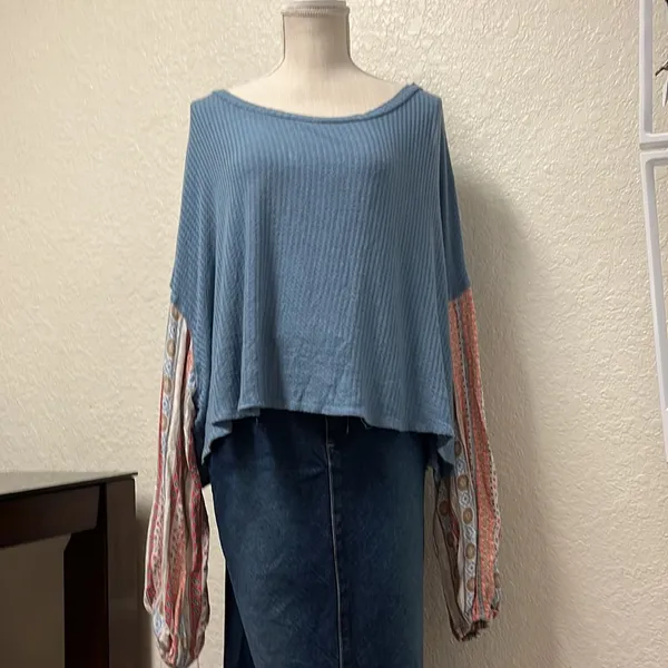 ALTAR’D STATE Boho Waffle Knit Shirt - Size Large - Image 9