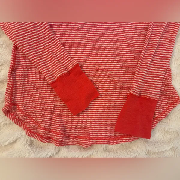 Aerie Brand Red Striped Long Sleeve Top - Image 4