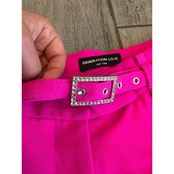 Generation Love Leah Belted Bootcut Pants Hot Pink size XS - Image 4