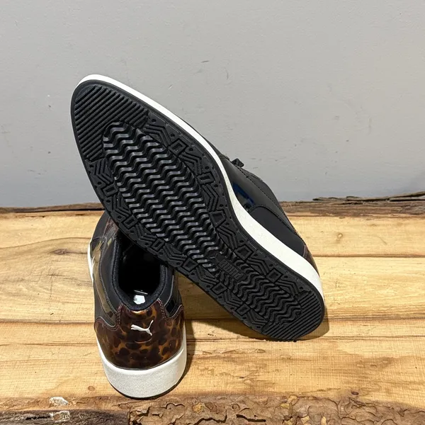 *NEW* Puma Pointy Creepers Patent Black and Tortoise Lace Up Size 10 A43‎ - Image 8