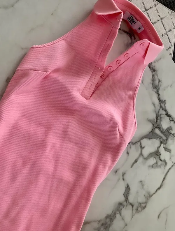 Pink Halter Dress - Image 3