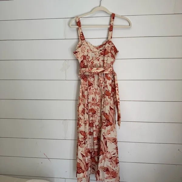 ASOS floral midi dress with belt - Image 6