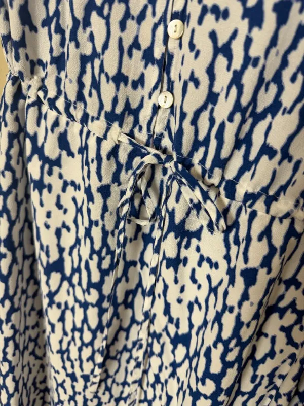 Rails Kiki Abstract Blue Leopard Print Dress Size Medium - Image 6