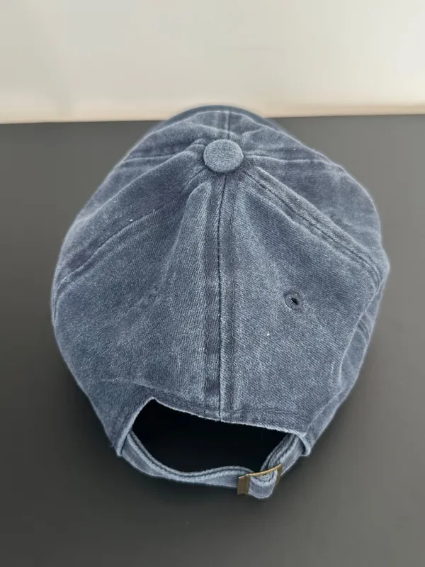 Chris Brown Breezy Graphic Distressed Denim Baseball Hat One Size Blue - Image 2