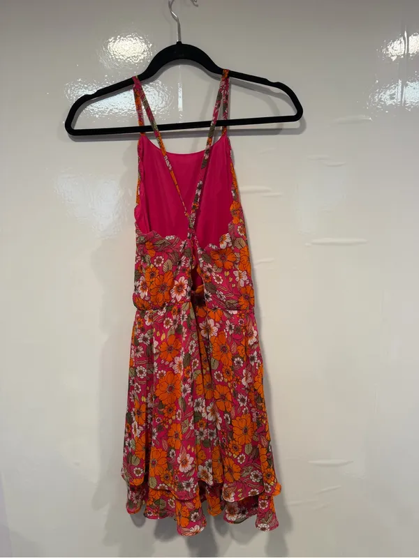 Floral Spaghetti-Strap Sundress in Pink and Orange in San Francisco NWT - Image 6