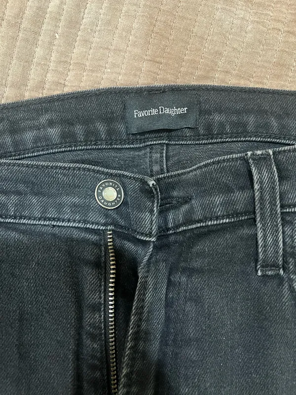 Favorite Daughter Valentina Super High-Rise Cigarette Jeans Black - Image 2