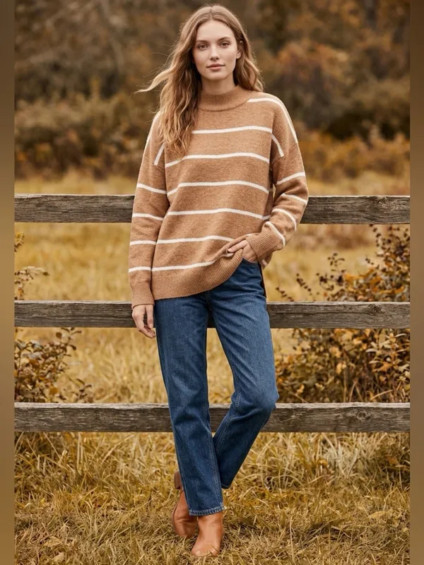 A New Day Oversized Chunky Striped Sweater Size XS - Image 6