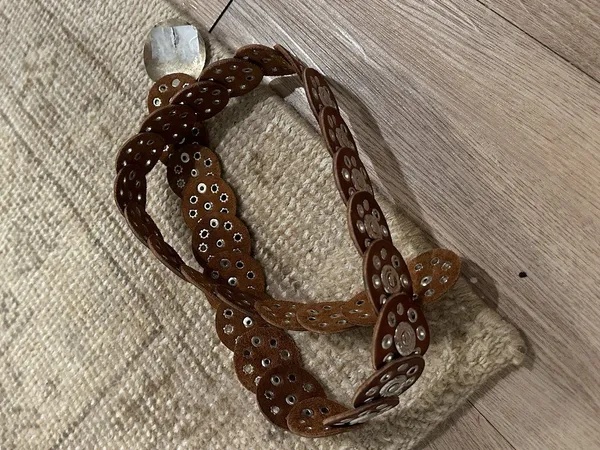 FREE PEOPLE Baby Follow Your Arrow Belt in Tan Size Small/Medium - Image 3