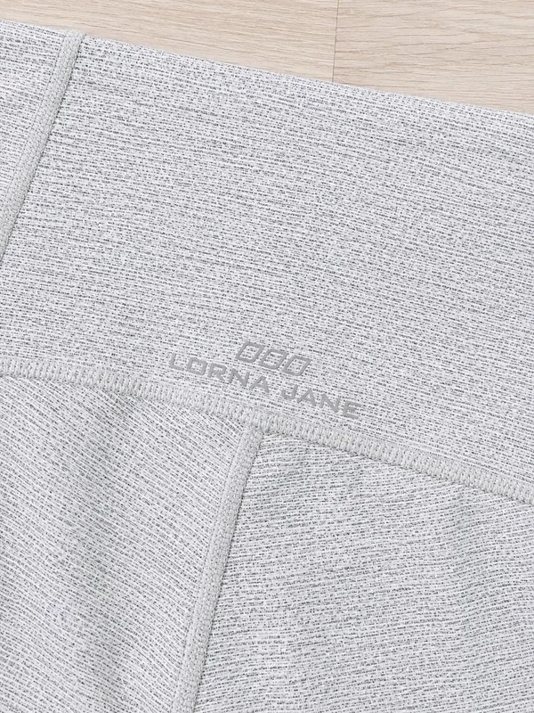Lorna Jane Women's High-Waisted Heathered Gray Athletic Leggings Small - Image 3
