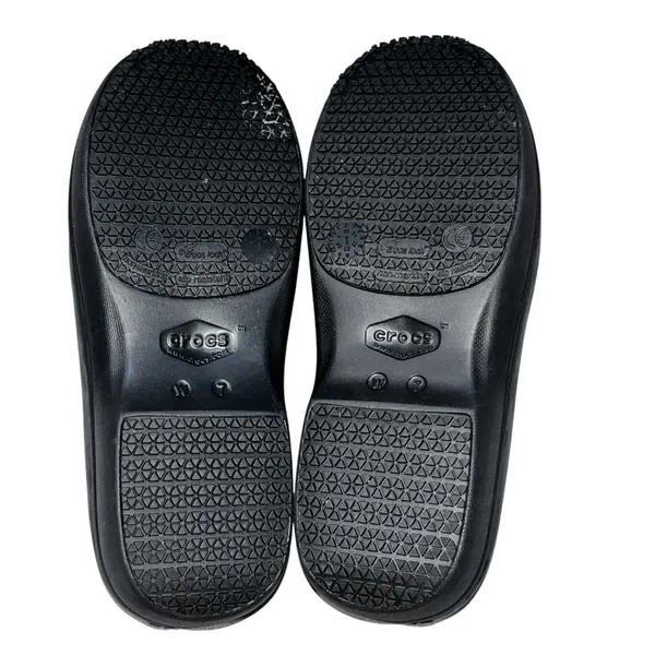 Crocs Black & Gray Leopard Print Neria Pro Slip Resistant Work Clogs Shoes 7 - Image 10