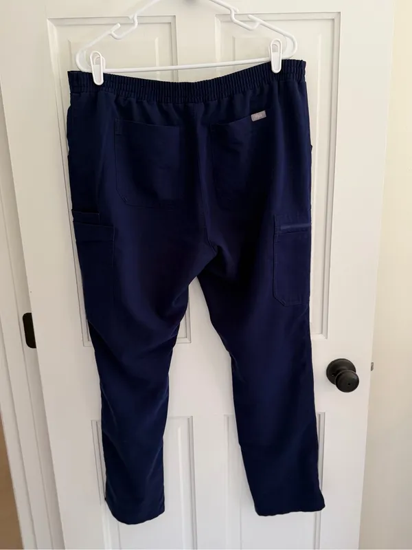 FIGS Technical Collection‎ Navy Scrub Pants Large Drawstring Stretch - Image 2