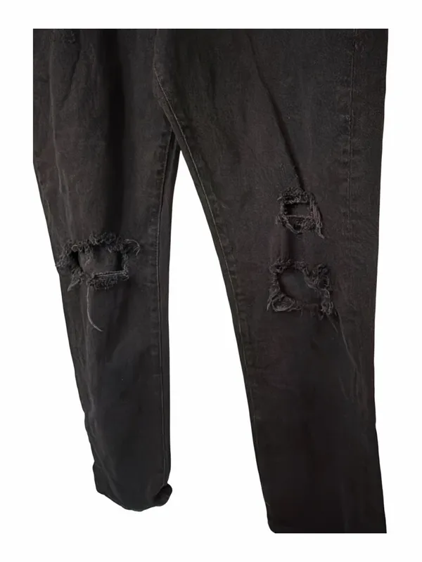 Free People Black Slim Straight Distressed Jeans - Image 2