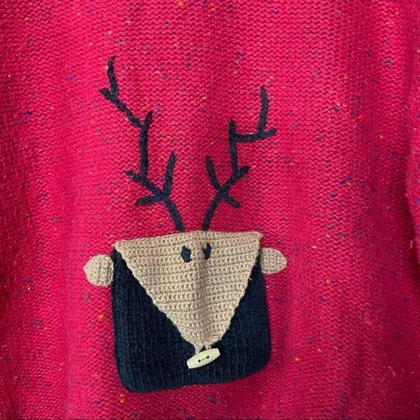 Northern Isles Reindeer Sweater‎ Large Red - Image 3