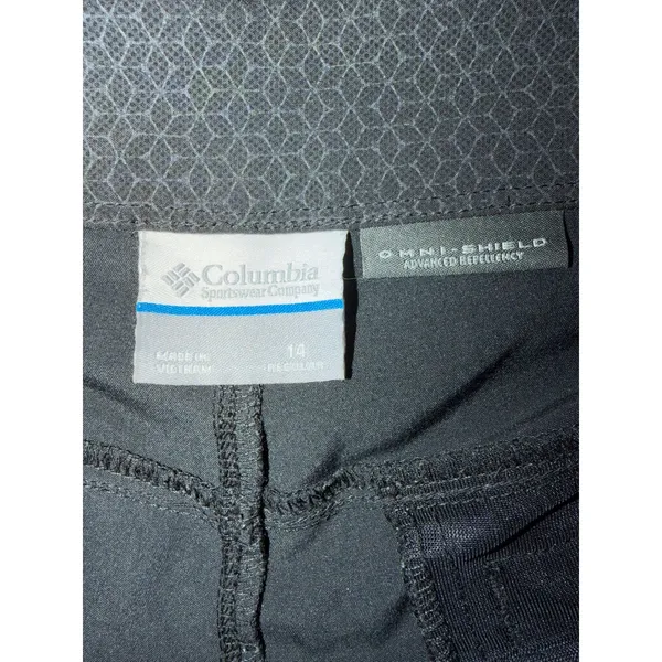 Columbia Saturday Trail Roll-Up‎ Hiking Pants Size 14 Black Omni-Shield Outdoor - Image 4