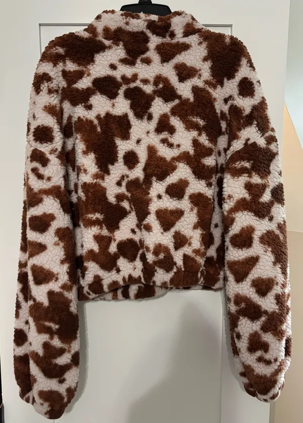 Boutique Cow Print Quarter Zip - Image 3