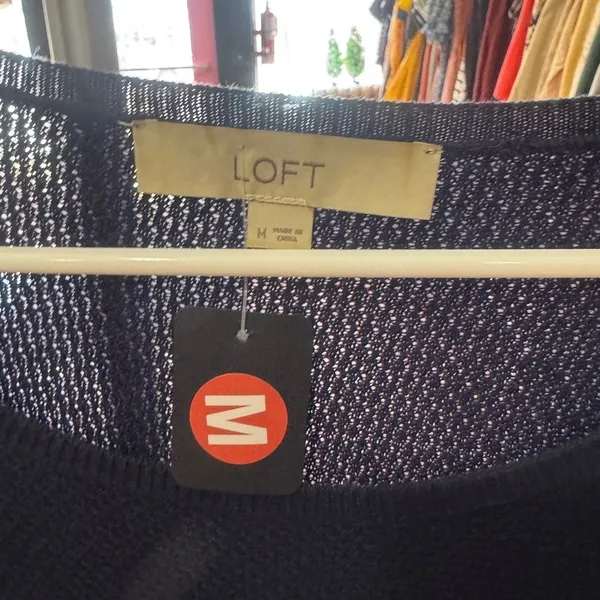 LOFT Navy Knit‎ Sweater - Image 2