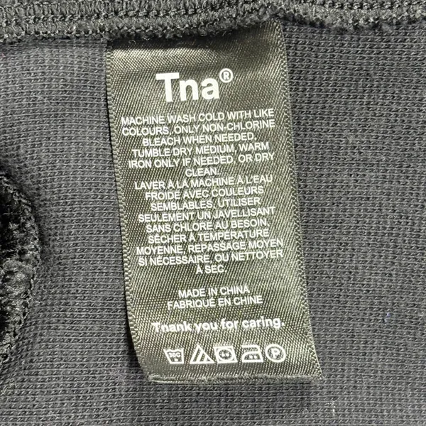 TNA‎ Aritzia Airyaf Women Fleece Crop Hoodie Black Size 2 XS Boxy Sweatshirt - Image 7
