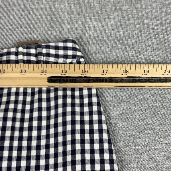 Brooks Brothers Skirt Womens 8 Blue Check A-Line Knee Length Pleated‎ Buckle - Image 5