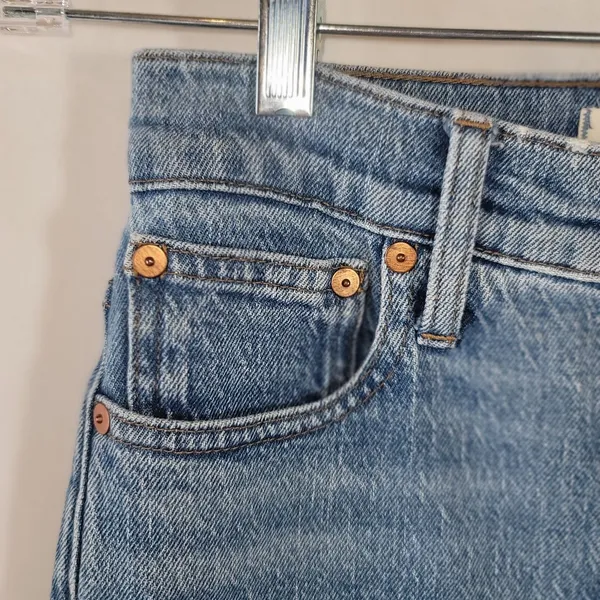 Madewell The Perfect Vintage Jean Raw Hem Edition Blue MidRise Women's Size 23 - Image 15