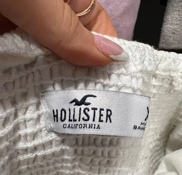 Hollister White Denim Romper - Image 2