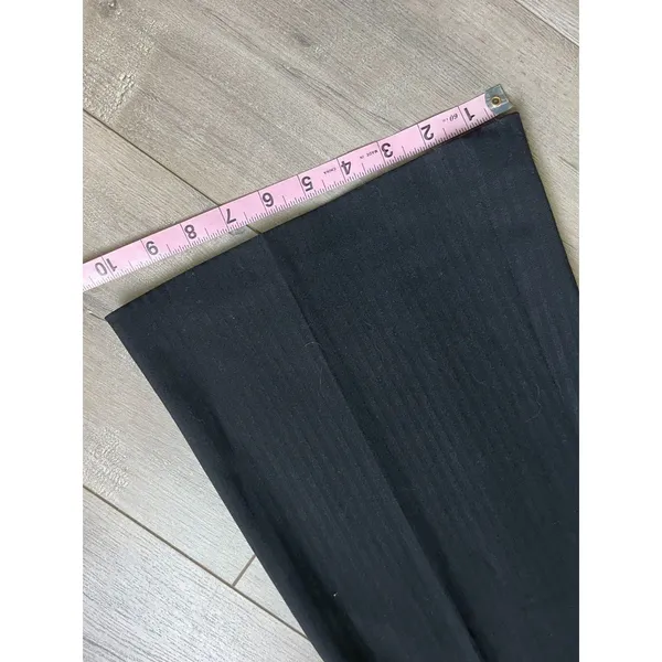 Theory Womens Black Flare Leg Pocket Trousers pinstripe Pants Size 2 - Image 9