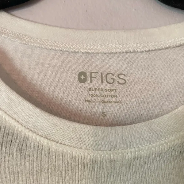 FIGS White "Awesome Humans" Long Sleeve Super Soft Underscrub Undershirt Small - Image 3
