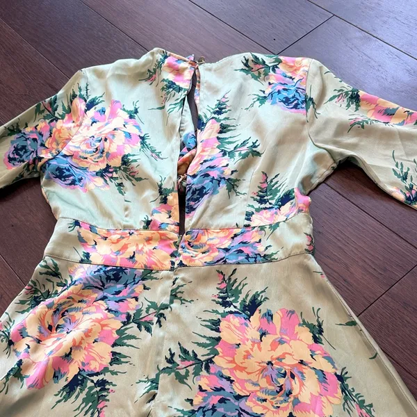 ASOS Green Floral Dress US 6 C27-058 - Image 13