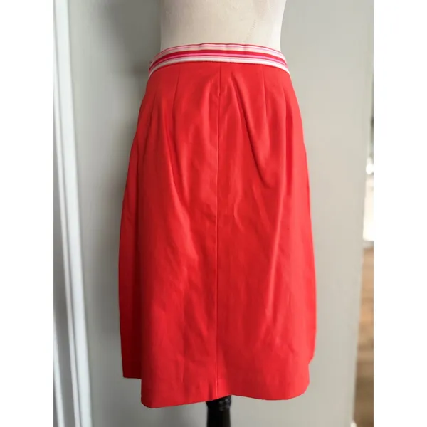 Talbots Coral Skirt‎ Tie Waist Front Slit 2 classic elegant boho whimsi Y2K - Image 3