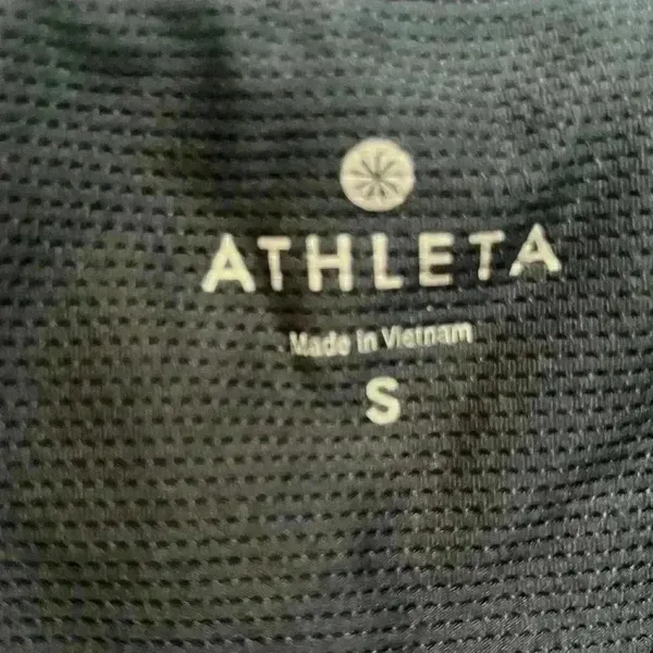 Athleta Black Gold Print Tank Shelf Bra Active Yoga Pilates Workout Gym Size S - Image 3