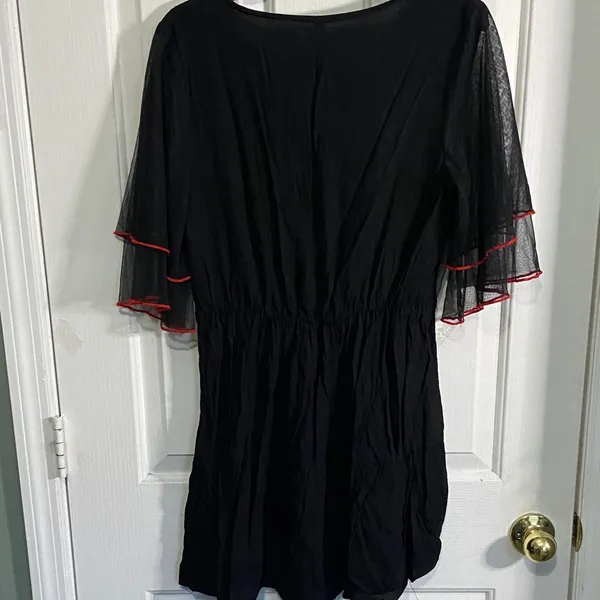 True Destiny Black Dress with Colorful Embroidery - Image 5