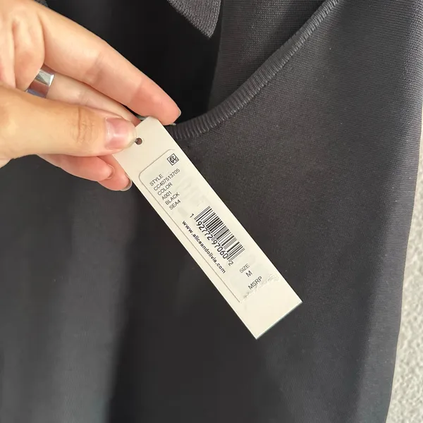Alice + Olivia Noe Knit Halter Midi Dress Black Medium NWT - Image 8