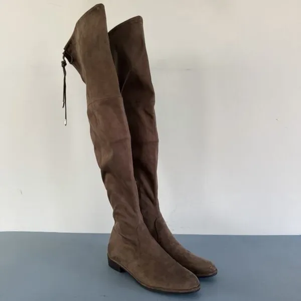 Marc Fisher Humor 2 Over The Knee Taupe‎ Faux Suede Boots - Image 2