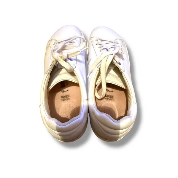 Birkenstock Bend Sneakers Size 40 White Leather Low Top Comfort Casual Walking‎ - Image 7