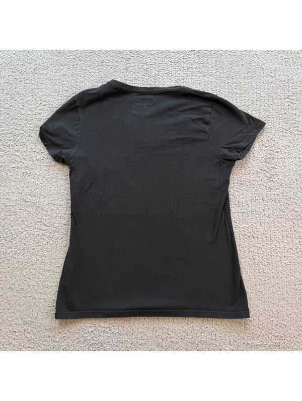 Nebraska Cornhuskers Russell Athletic Women’s Small Black V-Neck Graphic T-Shirt - Image 2
