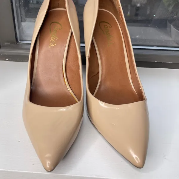 Candie's Nude Pointed Toe Stiletto Heels - Image 2