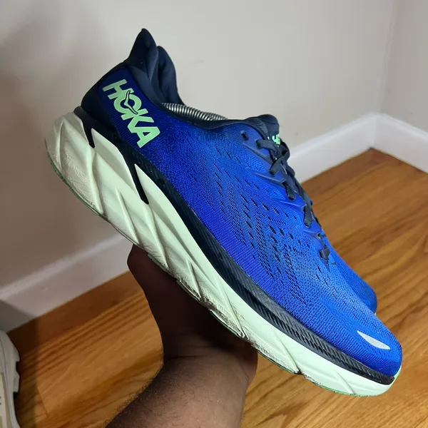 Hoka One One Clifton 8 Blue/Navy 1119393 DBOS Size 12M D NO BOX - Image 17