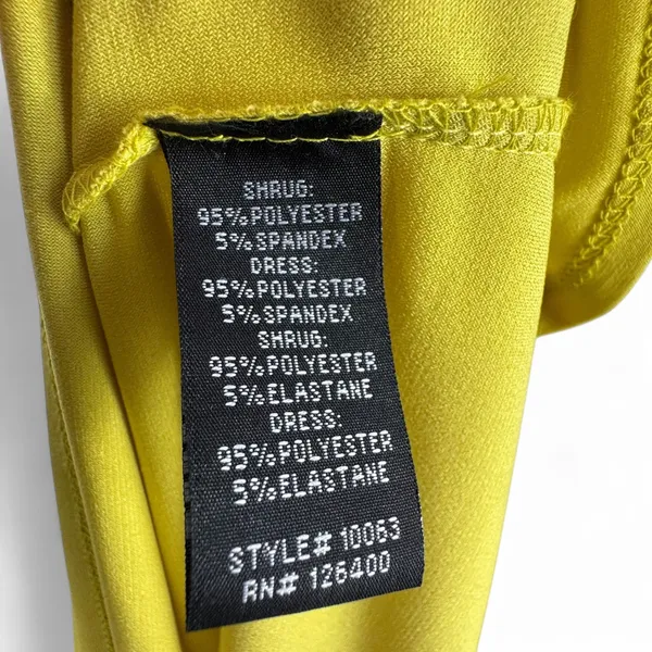 Antthony Womens Chartreuse Yellow Green Ring‎ Detail Wrap Midi Dress Medium USA - Image 5