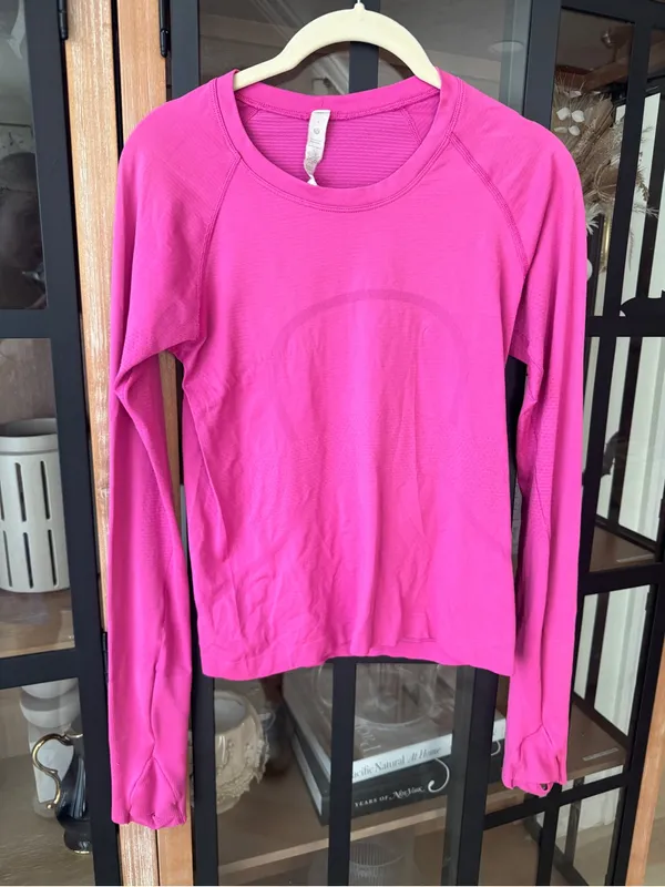 Lululemon Swiftly Tech Long Sleeve Shirt 2.0 Race Length Sonic Pink tee crop - Image 11