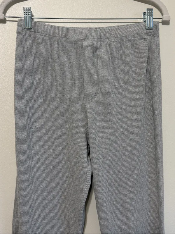 Skims Ribbed Gray Flare Pants Size XS Comfy Lounge - Image 4