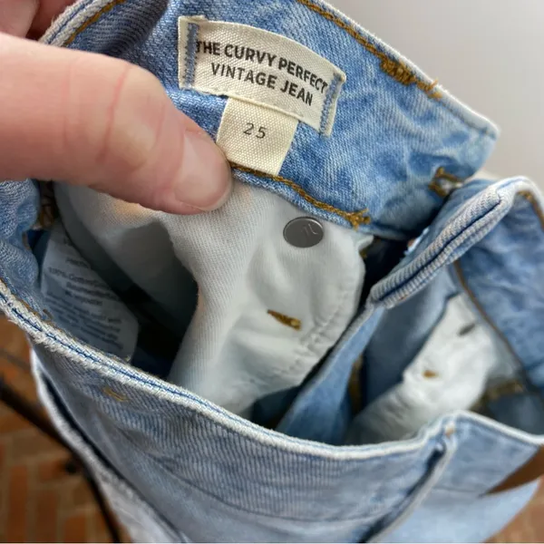 Madewell The‎ Curvy Perfect Vintage Jean In Fitzgerald Wash Size 25 - Image 8