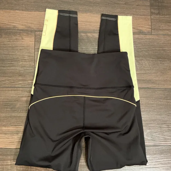 P.E Nation Activewear Leggings Black Lime Green Colorblock High Rise Small S P - Image 6