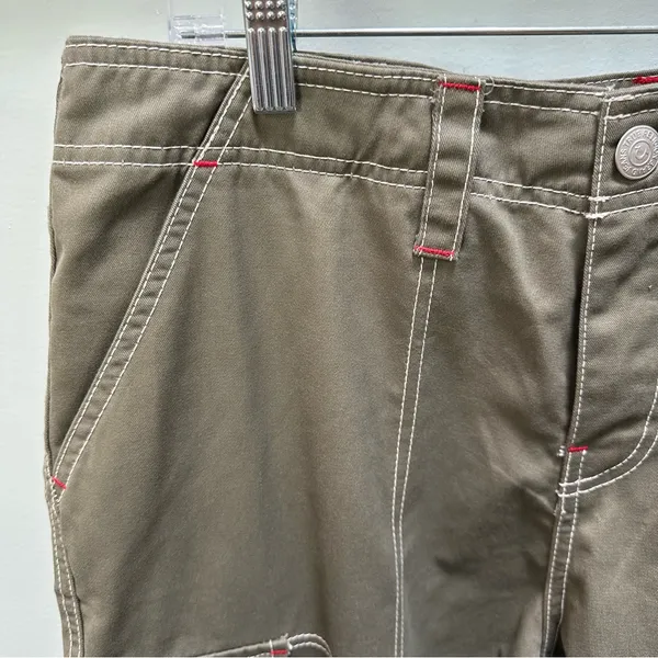True Religion Military SN Cargo Pants Women’s size 31 X 32 Kalamata Green NWT - Image 3