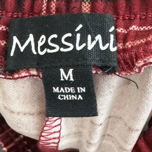 Boutique Messini Red Plaid‎ Straight Leg Pants M - Image 4