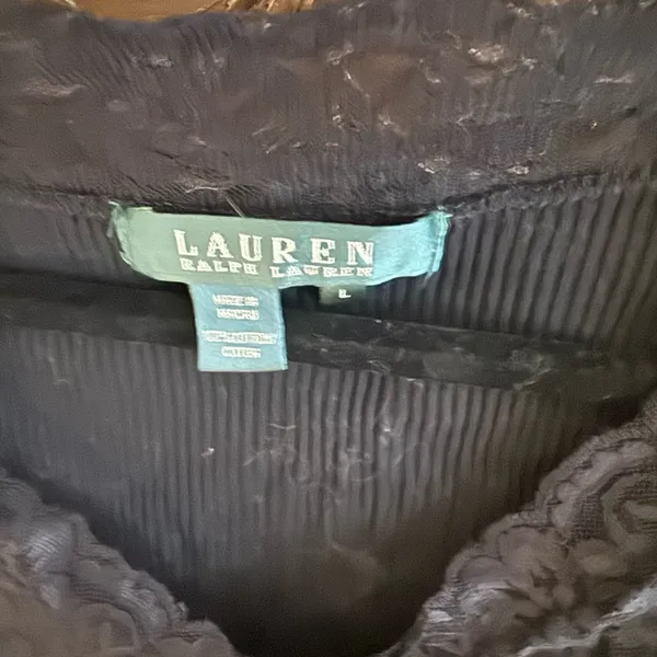 Ralph Lauren Black Lace Trim Top - Image 2