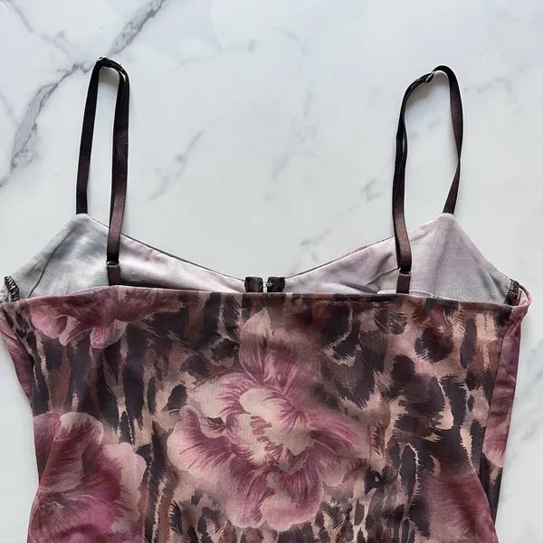 NWT Free People Night Rhythm corset Bodysuit in Shaved Chocolate Combo Size XL - Image 8