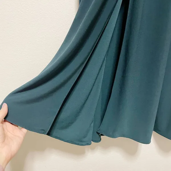 BHLDN Green Sleeveless Draped V-Neck Maxi Dress - Image 3