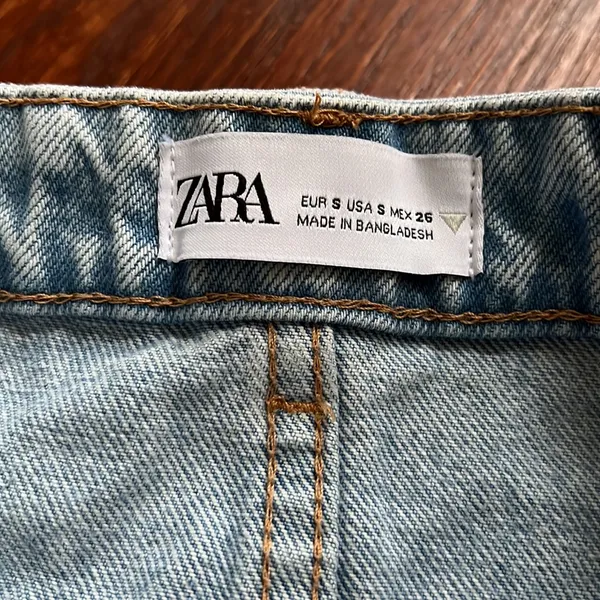 Zara Light Blue Denim Skirt - Image 3