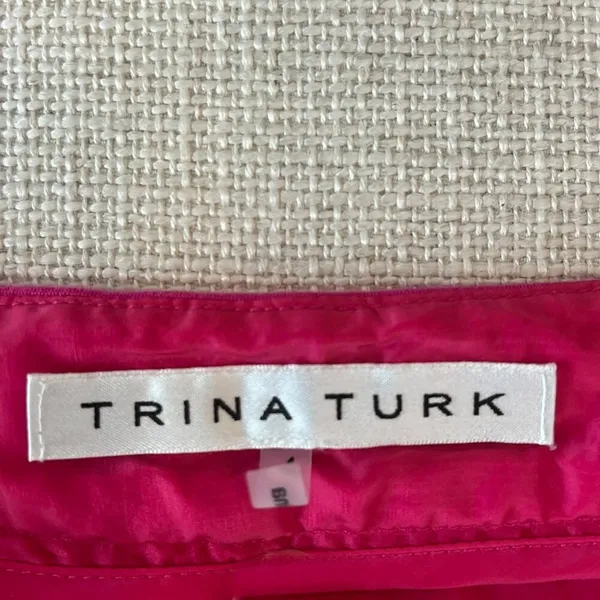 Trina Turk Sculptor Hot Pink Fuchsia Stretch Lined Mini Skirt Womens 4 - Image 8