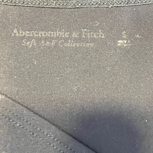 1012|Abercrombie & Fitch Soft AF Asymmetrical Long Sleeve Bodysuit Black Women S - Image 4